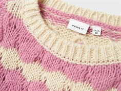 Name It mauve orchid stribet striktrøje